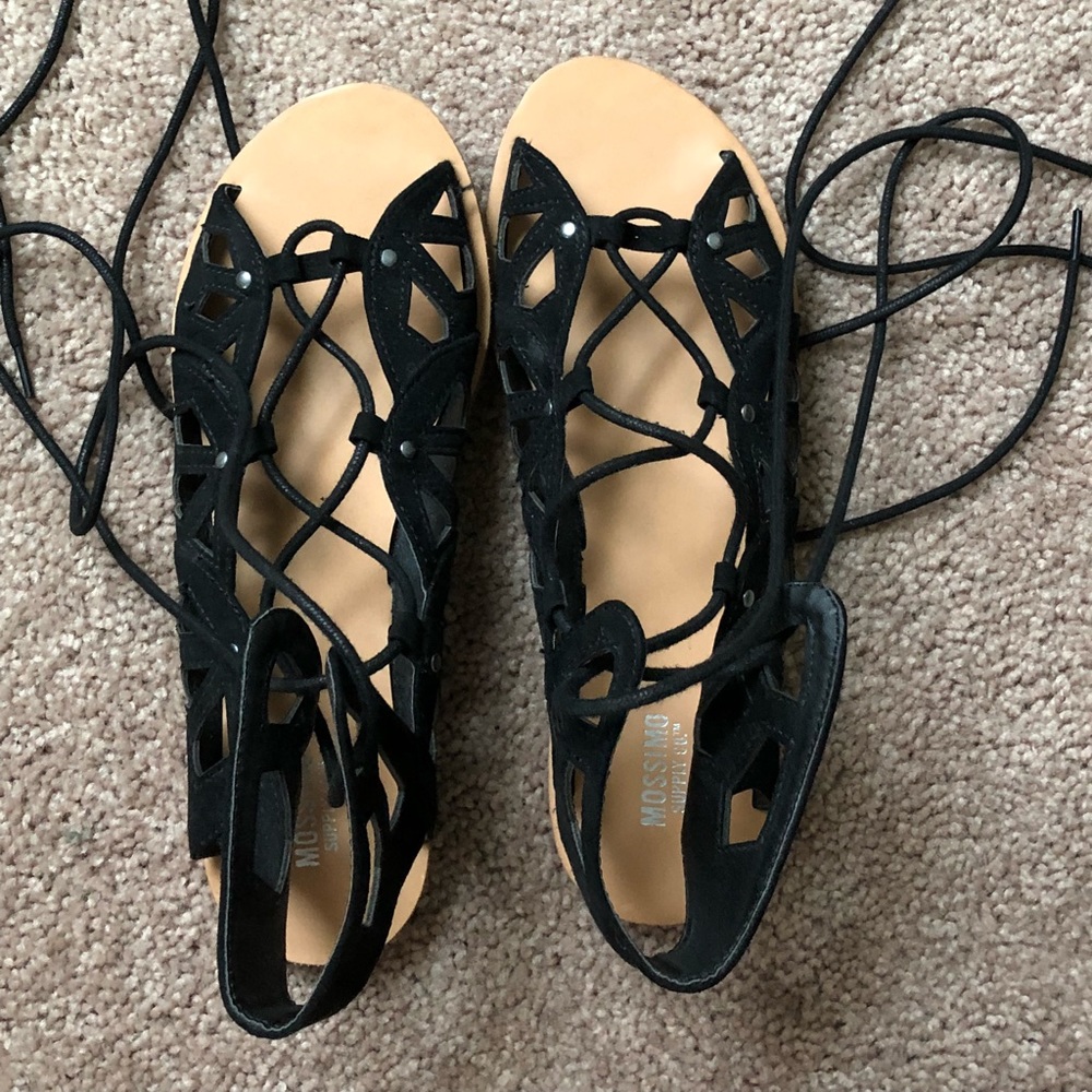 Black Gladiator Sandals